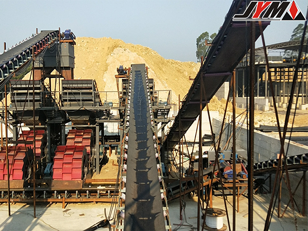 广西平南时产800吨的卵石制砂机械设备生产线项目